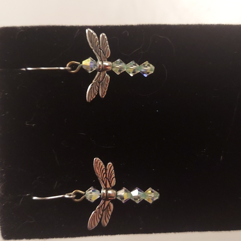 Sterling Silver Dragonfly Earrings